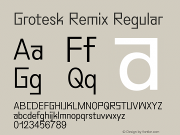 Grotesk Remix Font preview