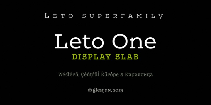 Leto One Font preview