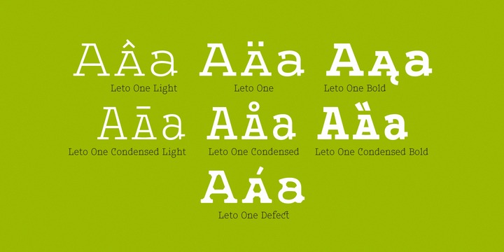 Leto One Defect Font preview