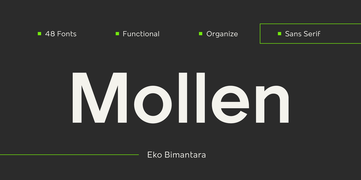 Mollen Narrow Font preview