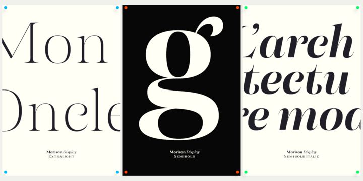 Morison Display Extra Light Italic Font preview