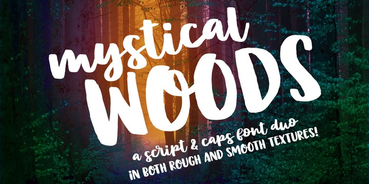 Mystical Woods Rough Caps Font preview