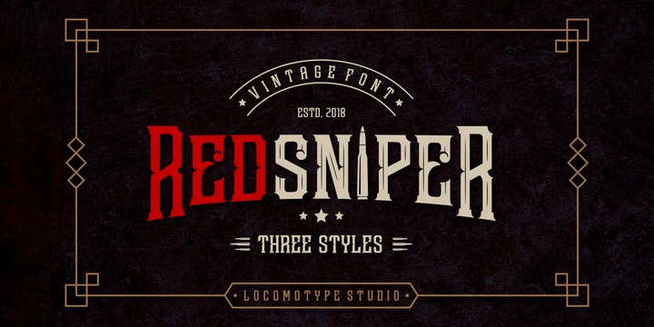 Redsniper Font preview