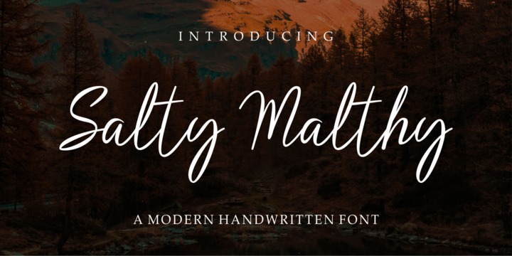 Salty Malthy Font preview