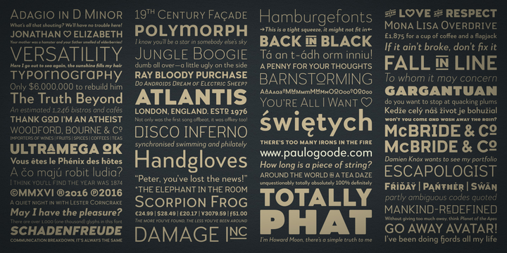 Woodford Bourne Pro Extra Light Font preview