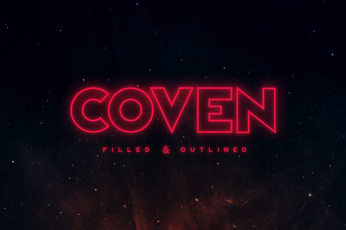 Coven Filled Font preview
