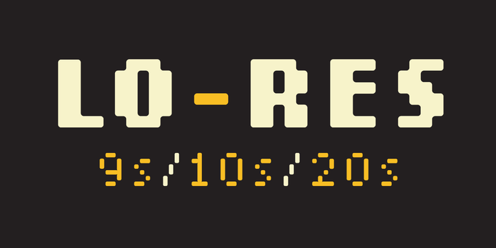 Lo-Res Font preview