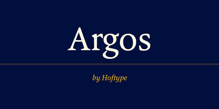 Argos Font preview