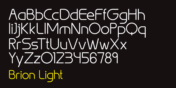 Brion Light Font preview