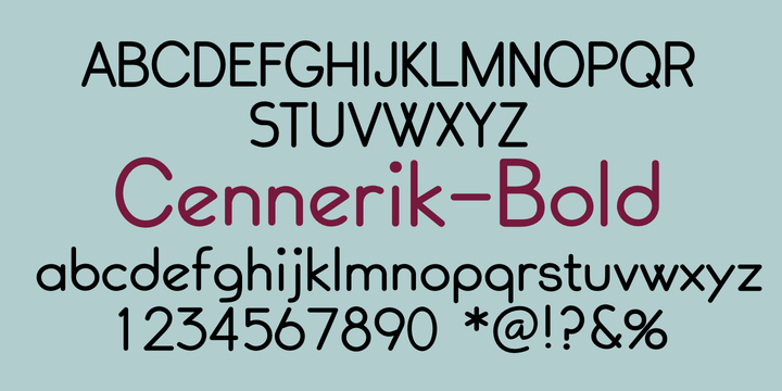 Cennerik Bold Font preview