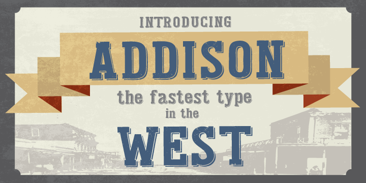 Addison West Flat Font preview