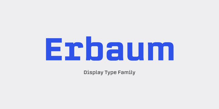 Erbaum Font preview