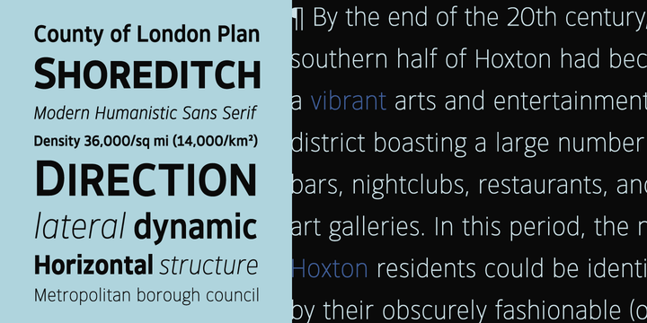 Hoxton North Light Italic Font preview