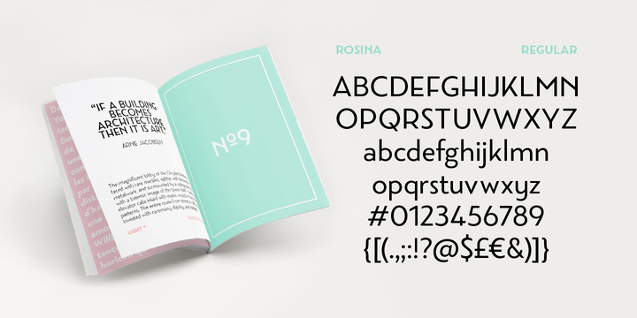 Rosina Thin Font preview