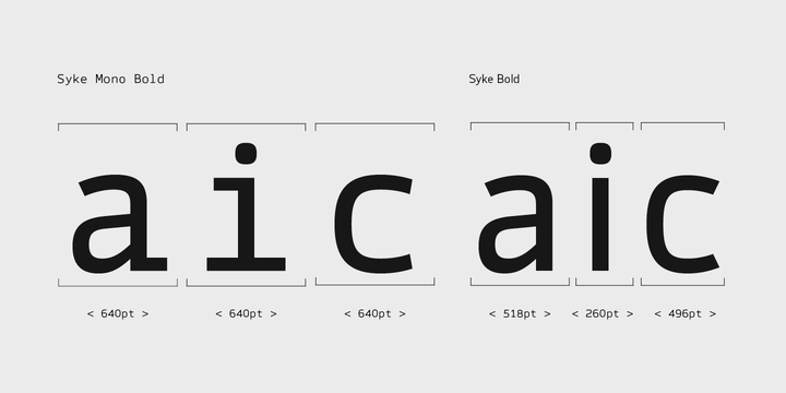 Syke Mono Medium Italic Font preview