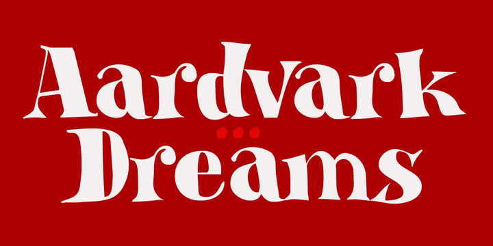 Aardvark Dreams Font preview
