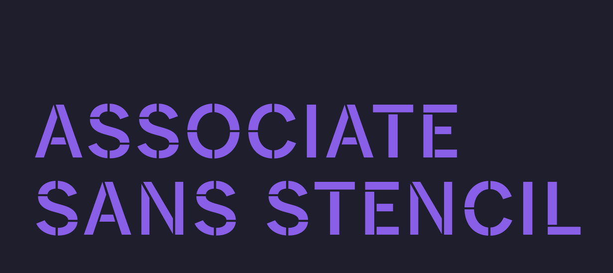 Associate Sans Stencil Font preview