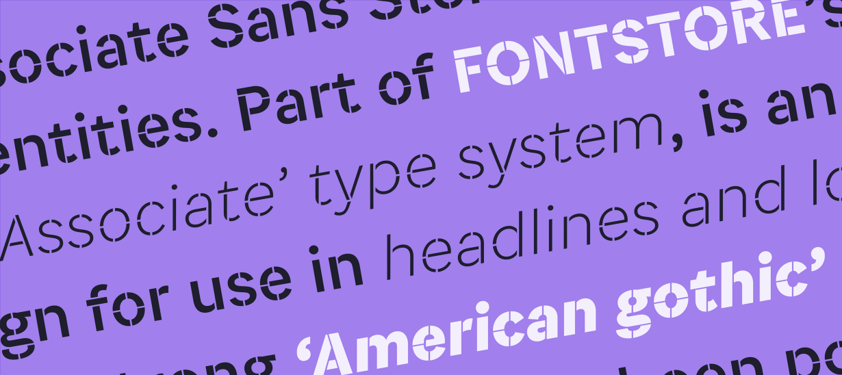 Associate Sans Stencil Regular Font preview