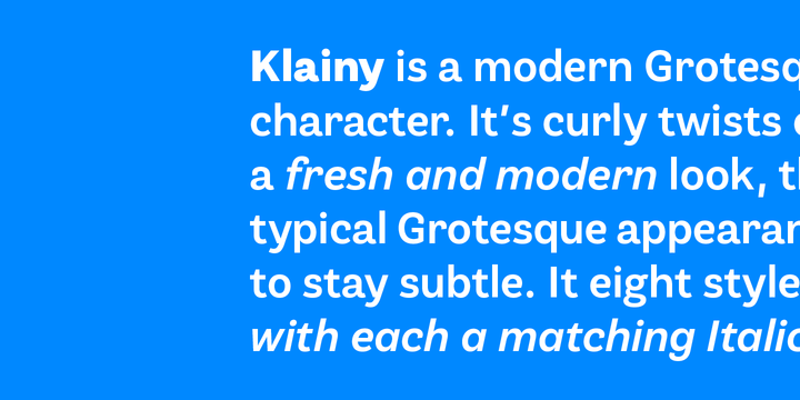 Klainy Light Italic Font preview