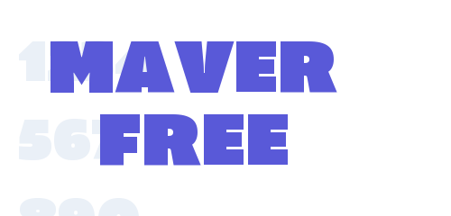 Maver Free Font preview