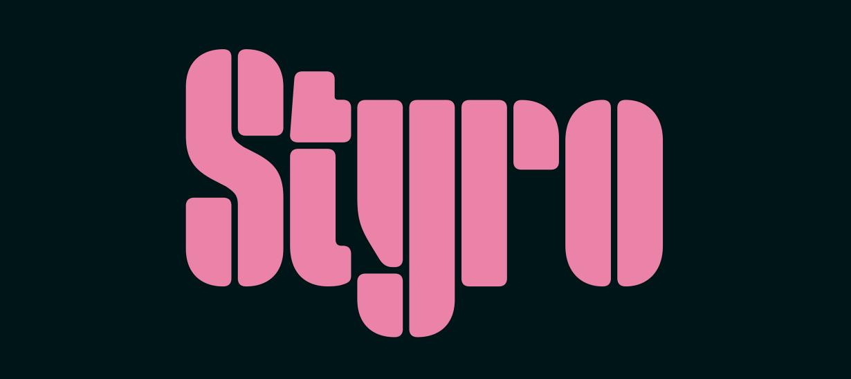 Styro Font preview