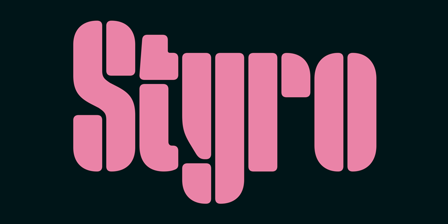 Styro Regular Font preview