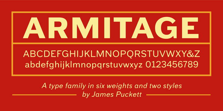 Armitage Thin Italic Font preview