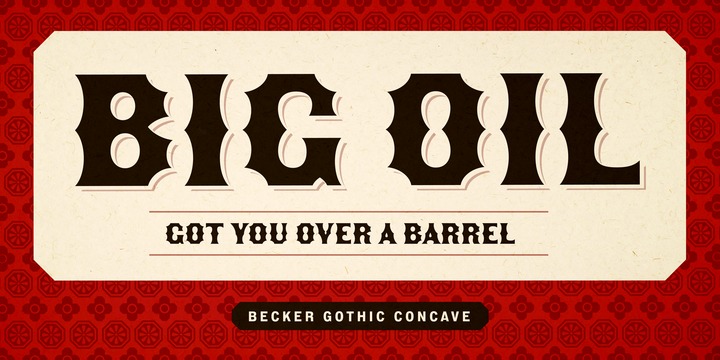 Becker Gothics Stencil Font preview