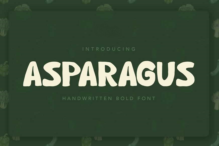 Asparagus Font preview