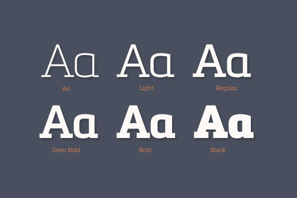 Metronic Slab Pro Air Font preview