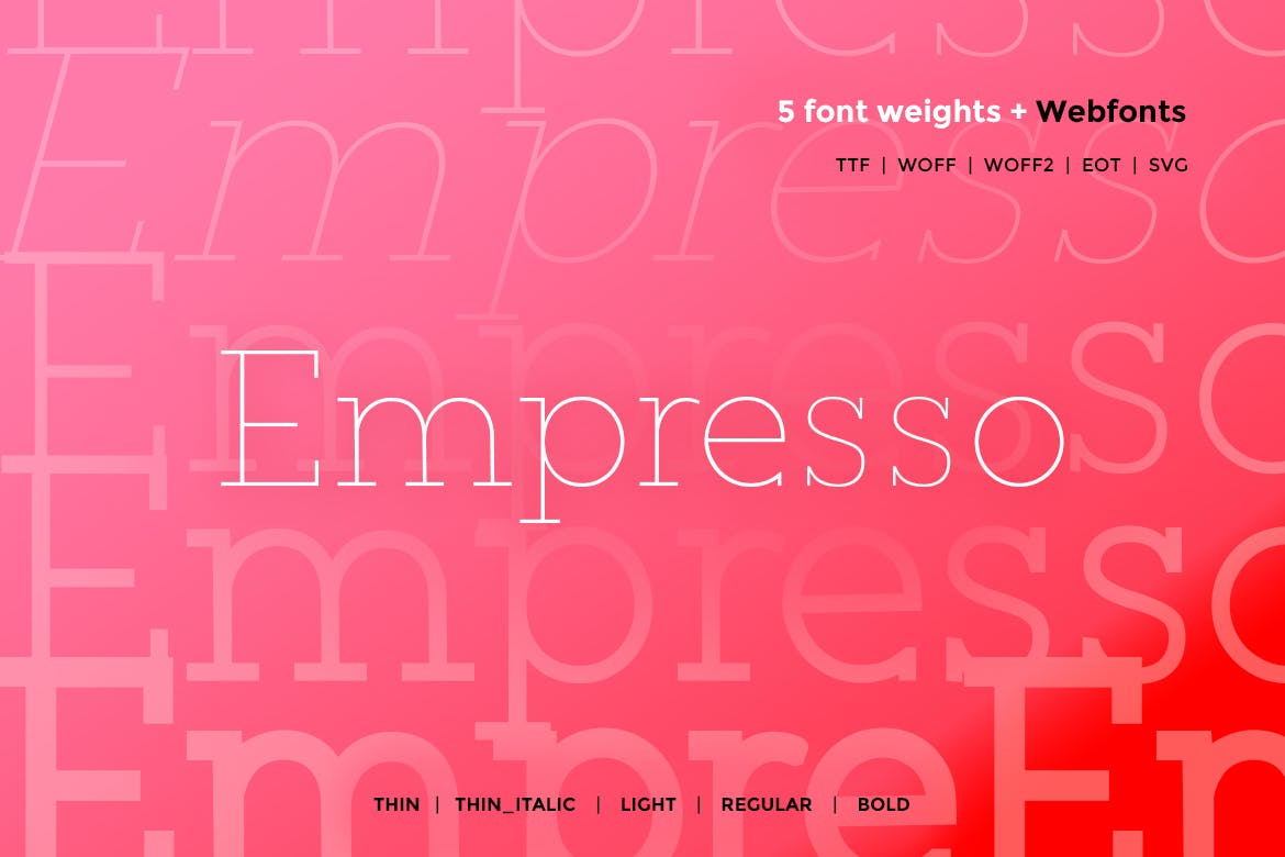 Empresso Font preview