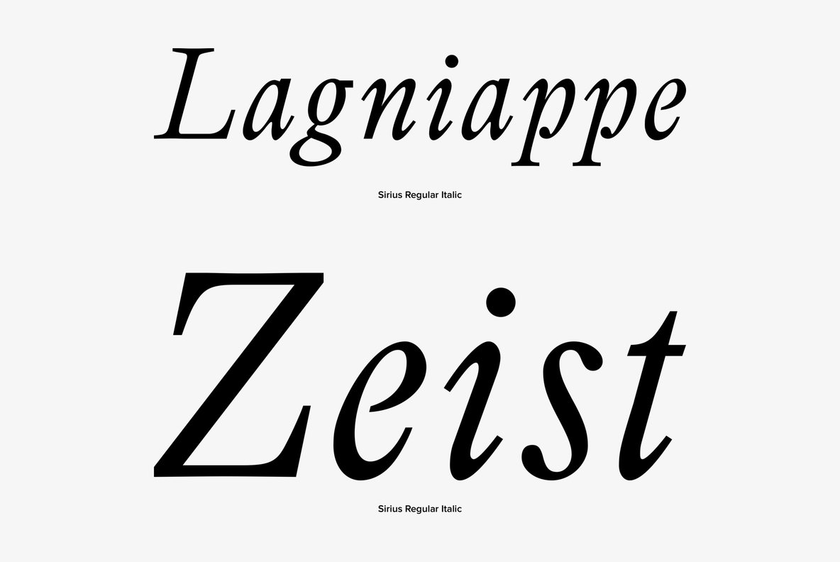 Sirius Italic Font preview