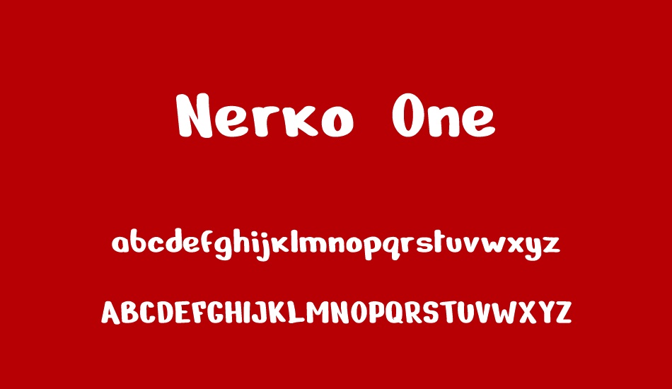 Nerko One Font preview