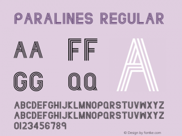 Paralines Font preview