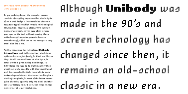 Unibody Pro Italic Font preview