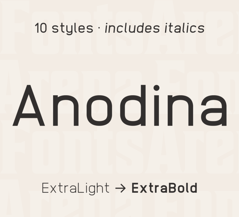 Anodina Extra Light Font preview