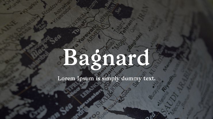 Bagnard Regular Font preview