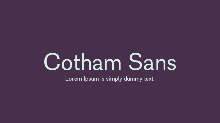 Cotham Sans Font preview