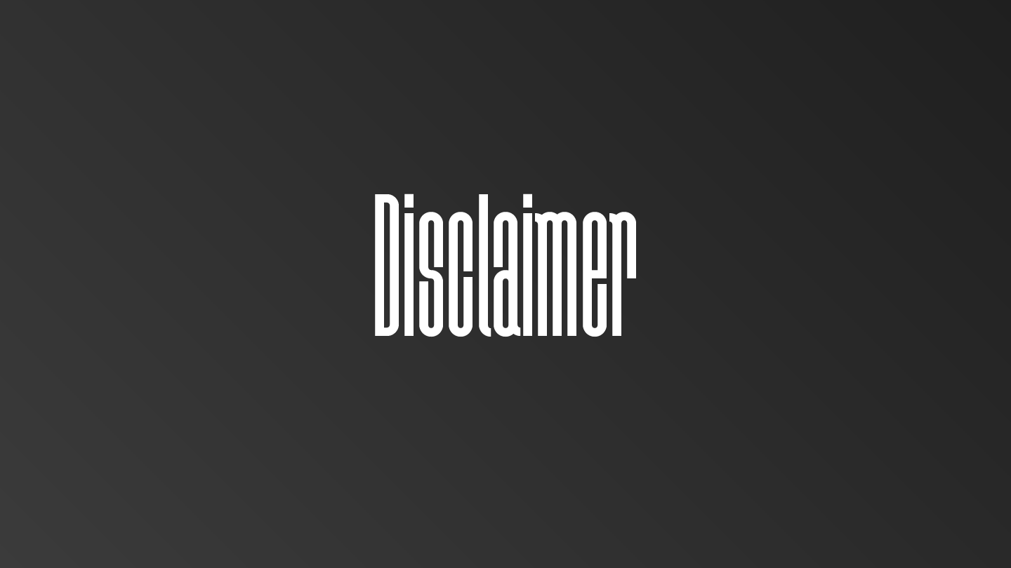 Disclaimer Font preview