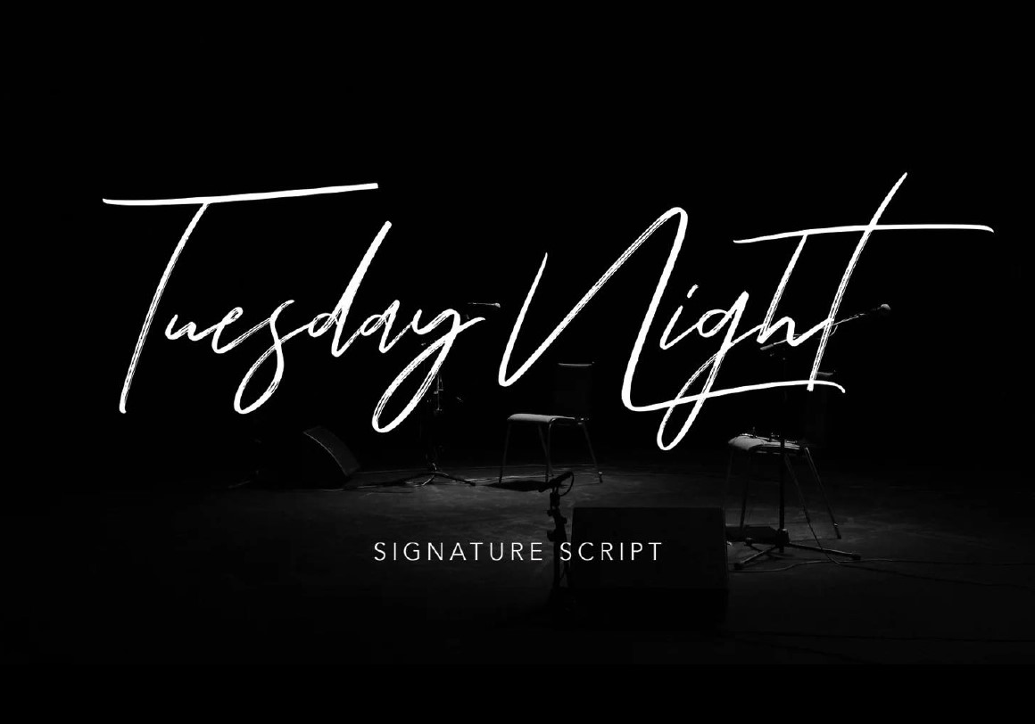 Tuesday Night Font preview
