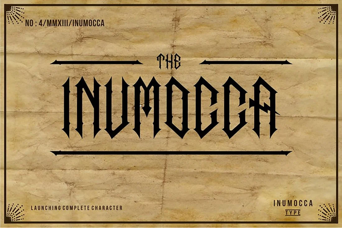 Inumocca Font preview