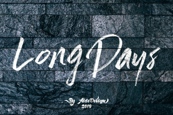 Long Days Font preview