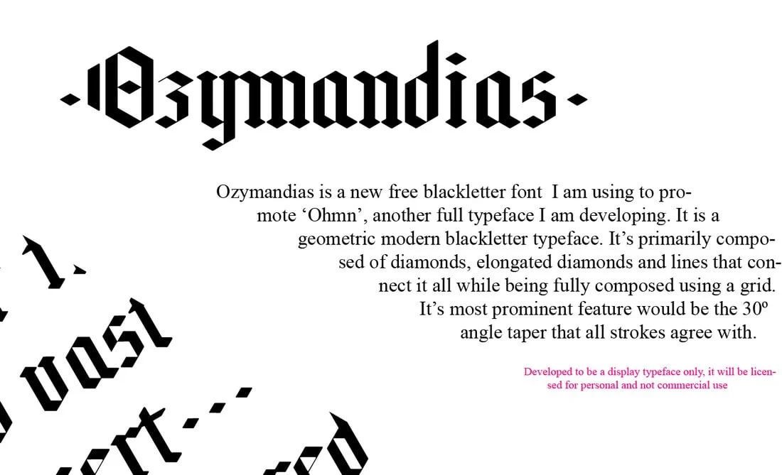 Ozymandias Font preview