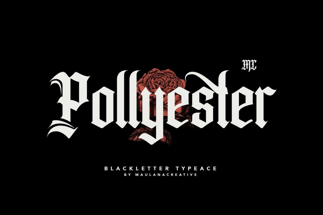 Pollyester Font preview