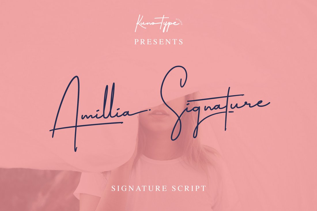 Amillia Signature Regular Font preview