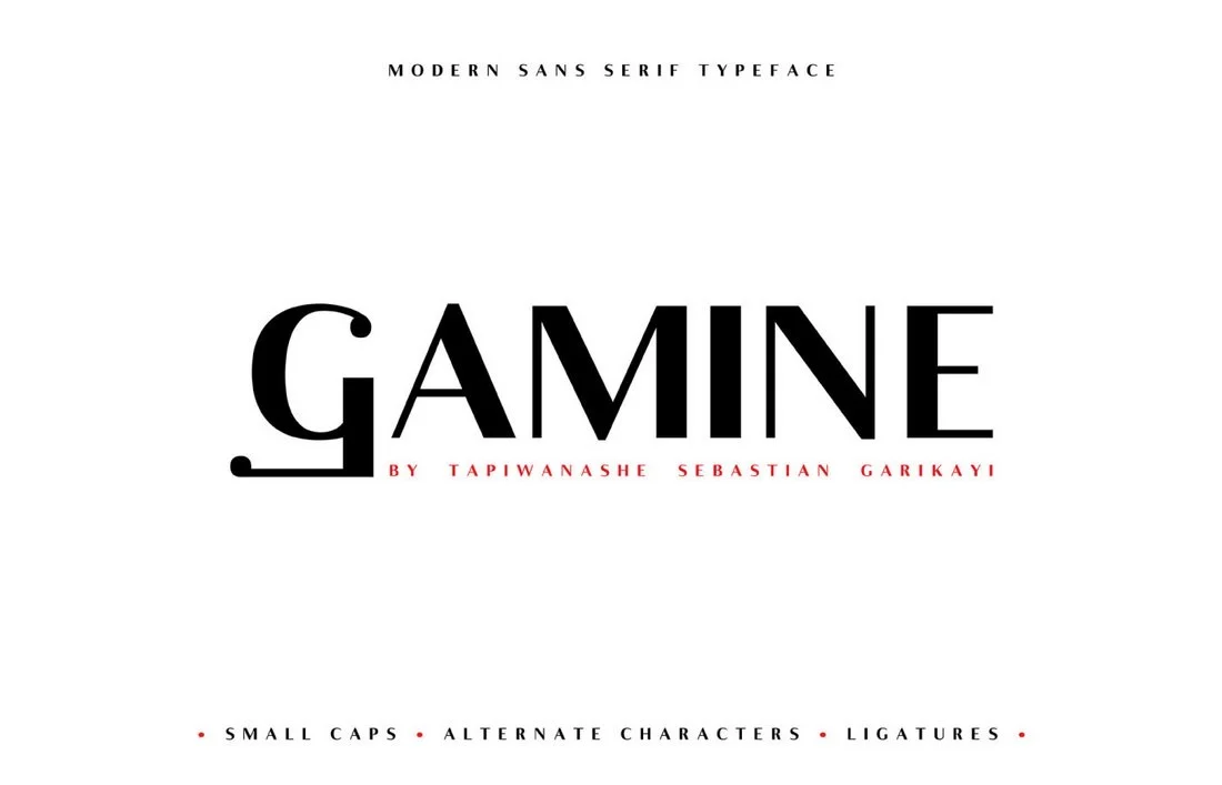 Gamine Font preview