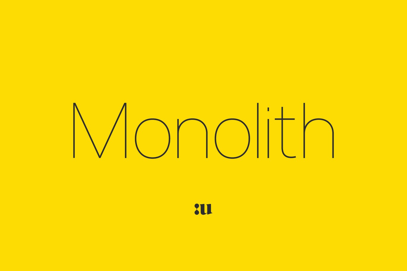 Monolith Font preview