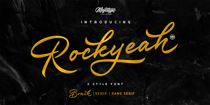 Rockyeah Regular Font preview