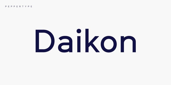 Daikon Font preview