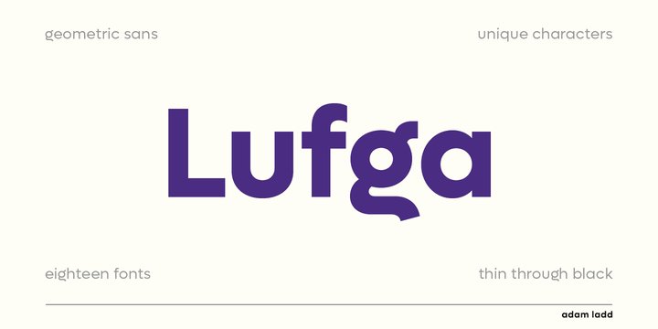 Lufga Font preview